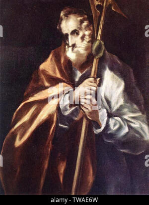 Doménikos Theotokópoulos a.k.a El Greco - Apôtre saint Jude Thaddée C 1612 Banque D'Images