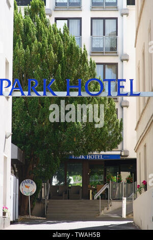 Bad Homburg, Allemagne - 09 juin 2019 : l'entrée de l'hôtel 4 étoiles Park Hotel Am Kurpark 09 juin 2019 à Bad Homburg. Banque D'Images