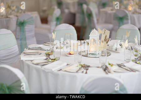 Petit-déjeuner de Mariage au Royaume-Uni Présentation de tableau et cadeaux Banque D'Images