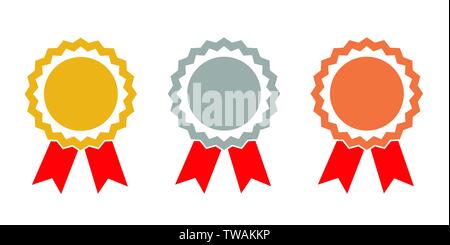 Champion or argent et bronze medals vector illustration EPS10 Illustration de Vecteur