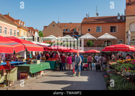 Marché de Dolac, Zagreb, Croatie Banque D'Images