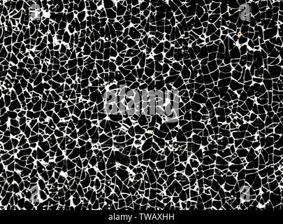 Un modèle de verre trempé fissurée. Banque D'Images