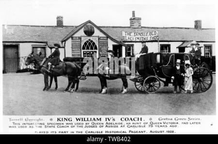 L'entraîneur du roi William IV à Gretna Green, en Écosse Banque D'Images