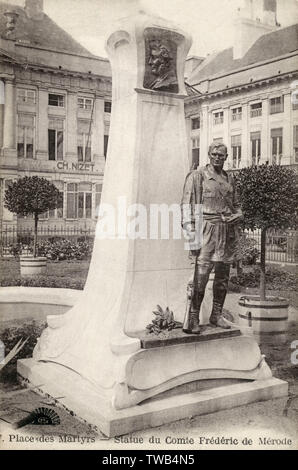 Comte Frederic de Merode - place des Martyrs, Bruxelles Banque D'Images