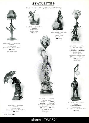Catalogue des luminaires électriques, statuettes Banque D'Images