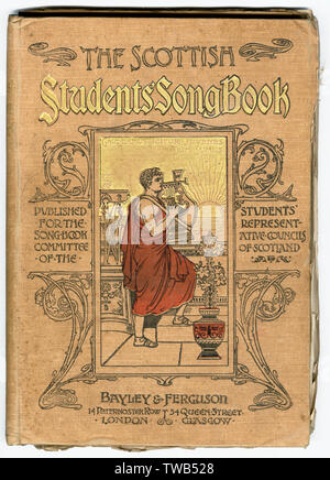 Couverture, le livre de chansons des étudiants écossais Banque D'Images