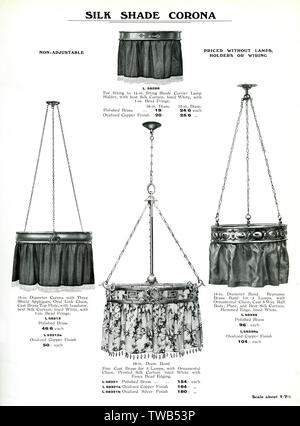 Catalogue de luminaires électriques, Silk Shade Corona Banque D'Images