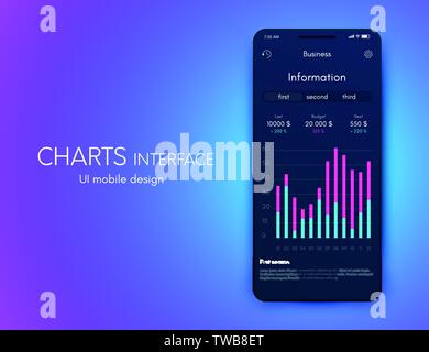 Vector Graphics infographie mobile avec deux options. Modèle pour la création d'applications mobiles, modèle de workflow, diagramme, bannière, web design Illustration de Vecteur