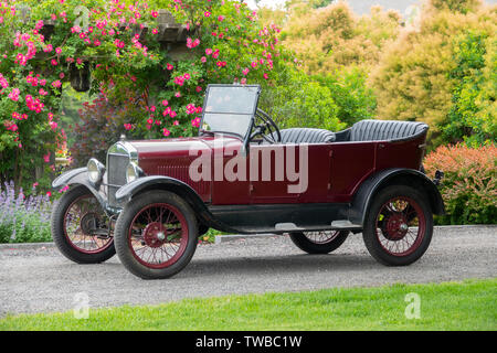 USA Automobiles car Ford Model T vers 1925 auto rouge Banque D'Images