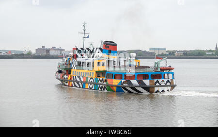 Ferry Mersey Mersey River Front,,,Snowdrop,Dazzle,DE,Liverpool, Merseyside,nord,nord,ville,Angleterre,English,GB,Bretagne,la,UK,l'Europe Banque D'Images