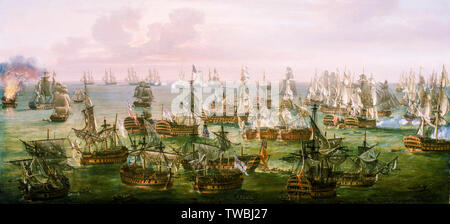 La bataille de Trafalgar, 21 octobre 1805, fin de l'action, peinture Détail, vers 1808 Banque D'Images