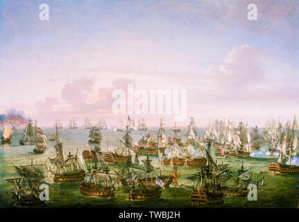 La bataille de Trafalgar, 21 octobre 1805, fin de l'action, peinture, vers 1808 Banque D'Images