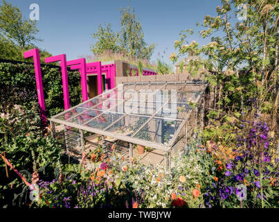 La centenaire Montessori Children's garden au Chelsea Flower Show à Londres, au Royaume-Uni. Banque D'Images