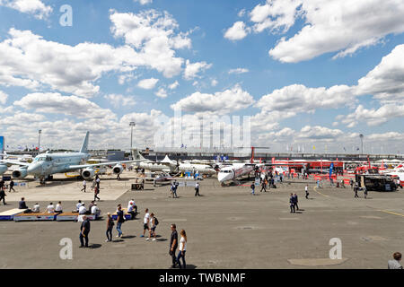 L'espace de Paris-Le Bourget, France. 17 Juin, 2019. Vue générale au cours de la 53e International Paris Air Show, France. Banque D'Images