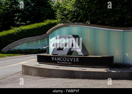 Electronic Arts signe de Vancouver. Electronic Arts (NASDAQ : EA) est un leader international de l'entreprise de jeux Banque D'Images