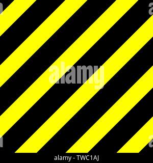 Graphique vectoriel continu de lignes diagonales noires sur fond jaune. Cela indique un danger ou un risque Illustration de Vecteur