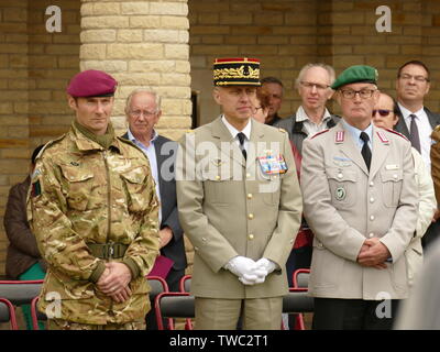 Commémoration au cimetière militaire britannique de Banneville la Campagne (Calvados) du vendredi 07 juin 2019 Banque D'Images