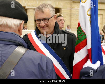 Commémoration au cimetière militaire britannique de Banneville la Campagne (Calvados) du vendredi 07 juin 2019 Banque D'Images