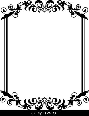 Vector vintage frame avec gravure ornement rétro Illustration de Vecteur