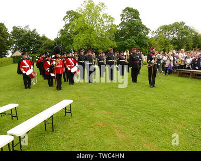 Commémoration au cimetière militaire britannique de Banneville la Campagne (Calvados) du vendredi 07 juin 2019 Banque D'Images