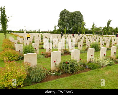 Commémoration au cimetière militaire britannique de Banneville la Campagne (Calvados) du vendredi 07 juin 2019 Banque D'Images