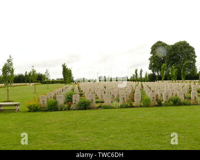 Commémoration au cimetière militaire britannique de Banneville la Campagne (Calvados) du vendredi 07 juin 2019 Banque D'Images