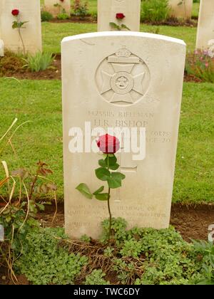 Commémoration au cimetière militaire britannique de Banneville la Campagne (Calvados) du vendredi 07 juin 2019 Banque D'Images