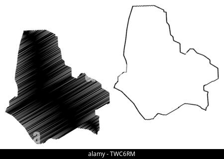 Région de Maradi (régions du Niger, République du Niger) map vector illustration, scribble sketch carte de Maradi Illustration de Vecteur