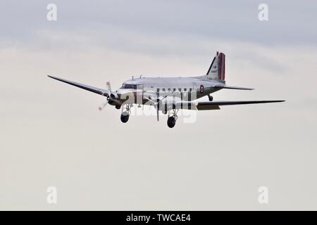 C-53D-N'Skytrooper (LN-WND) "petite Egypte" au-dessus de la Normandie, Daks Duxford le 4 juin 2019 commémorant le 75e anniversaire du Jour J Banque D'Images