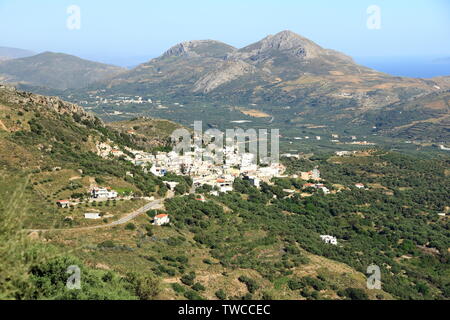L'île de Crète, belle plage et village de pêcheurs de Plakias. Grèce Banque D'Images