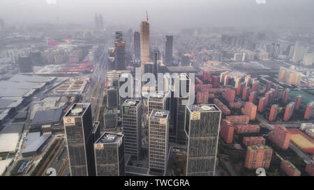 Nanjing Hexi Ville financière prise antenne de la Phase II Banque D'Images