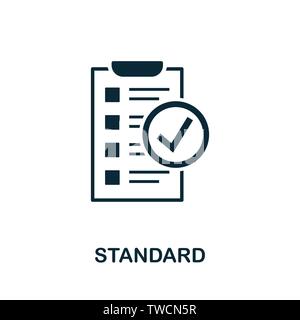 Symbole d'icône de vecteur standard. Signe créatif de la collection d'icônes de contrôle de la qualité. Icône standard à plat plein pour ordinateur et mobile Illustration de Vecteur