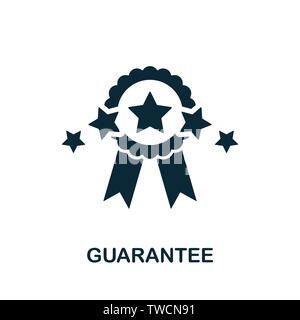 Symbole d'icône de vecteur de garantie. Signe créatif de la collection d'icônes de contrôle de la qualité. Icône de garantie à plat remplie pour ordinateur et téléphone mobile Illustration de Vecteur