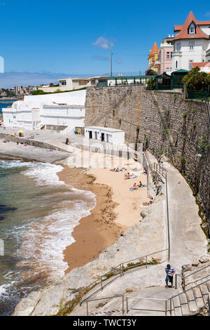 Promenade côtière entre Cascais et Estoril, Portugal Banque D'Images