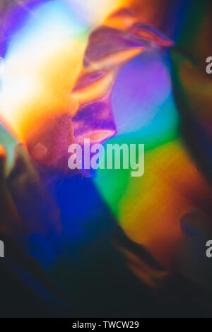 Film holographique abstract background design lumineux arc-en-ciel Banque D'Images