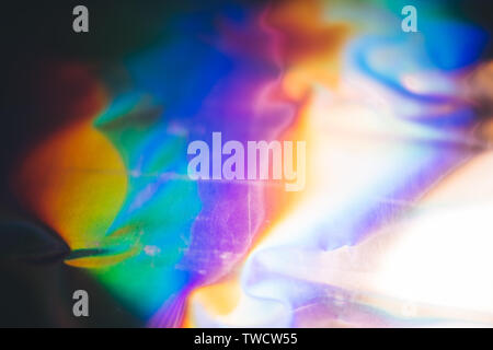 Film holographique abstract background design lumineux arc-en-ciel Banque D'Images