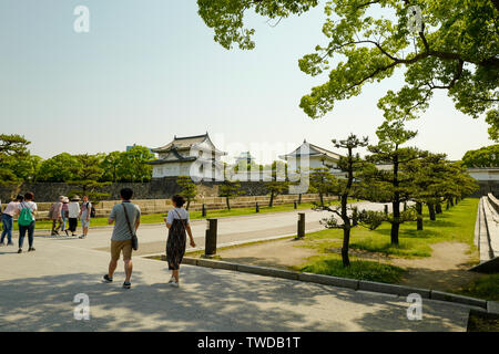 Osaka, Japon, 29th, Mai, 2017. Le parc du château d'Osaka. Le Château d'Osaka est l'un des sites les plus célèbres du Japon. Banque D'Images