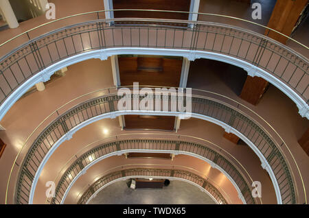 Intérieur de la Bibliothèque nationale de Finlande, Helsinki, Finlande. Banque D'Images