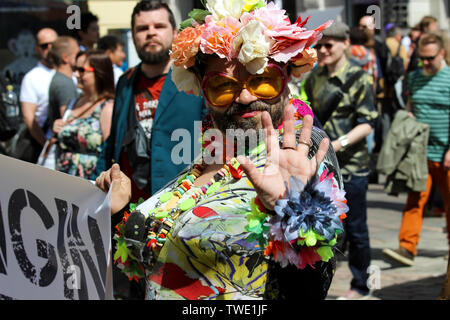 Helsinki Pride Parade 2015 à Helsinki, Finlande Banque D'Images