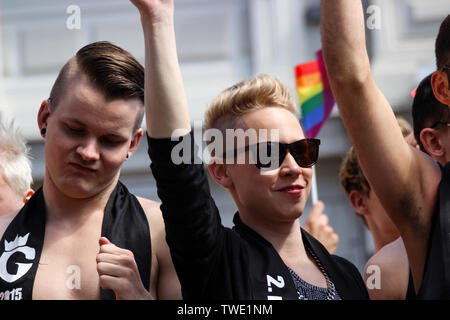 Helsinki Pride Parade 2015 à Helsinki, Finlande Banque D'Images