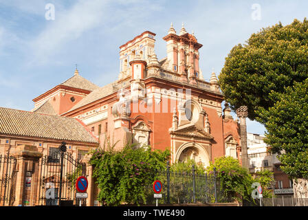 Dix-huitième siècle bâtiment de l'église de Eglise de San Jacinto, Triana, Séville, Espagne Banque D'Images