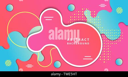 Liquide Liquide abstrait Arrière-plan Modèle dynamique Gradient adapté pour poster, bannière, flyer, magazine, brochure, toile, présentation Banque D'Images