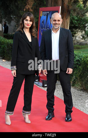 Rome 18 Giu 2019 Link Campus University Ciak d'Oro 2019 Paola Cortellesi et Riccardo Milani Giuseppe Andidero Crédit : Banque D'Images