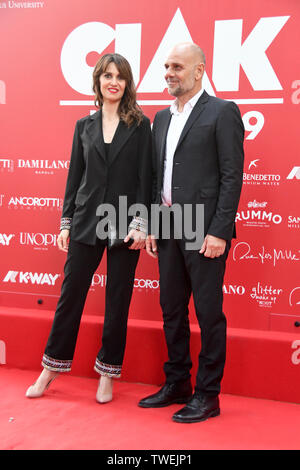 Rome 18 Giu 2019 Link Campus University Ciak d'Oro 2019 Paola Cortellesi et Riccardo Milani Giuseppe Andidero Crédit : Banque D'Images