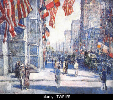 Frederick Childe Hassam - Avenue tôt le matin Mai 1917 Banque D'Images