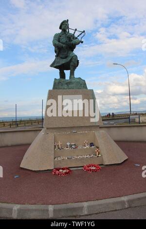 Une promenade de Colleville Montgomery rendant hommage aux commandos Kieffer Banque D'Images