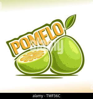 Logo Vector de Pomelo Fruit Illustration de Vecteur