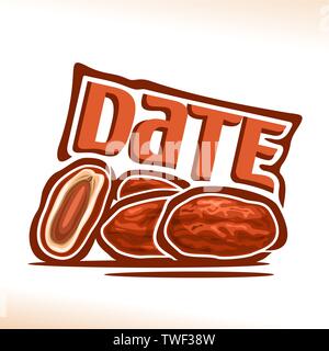 Logo Vector pour Fruits Date Illustration de Vecteur