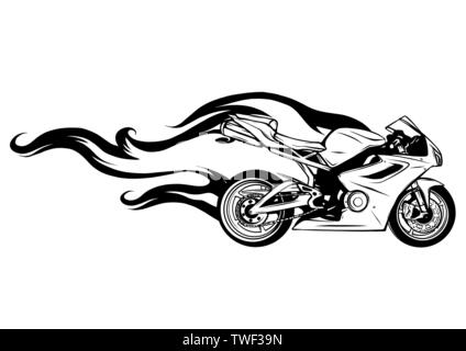 Jeu de moto sport Fiery illustration vecteur Variation Illustration de Vecteur