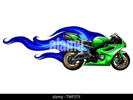 Jeu de moto sport Fiery illustration vecteur Variation Illustration de Vecteur